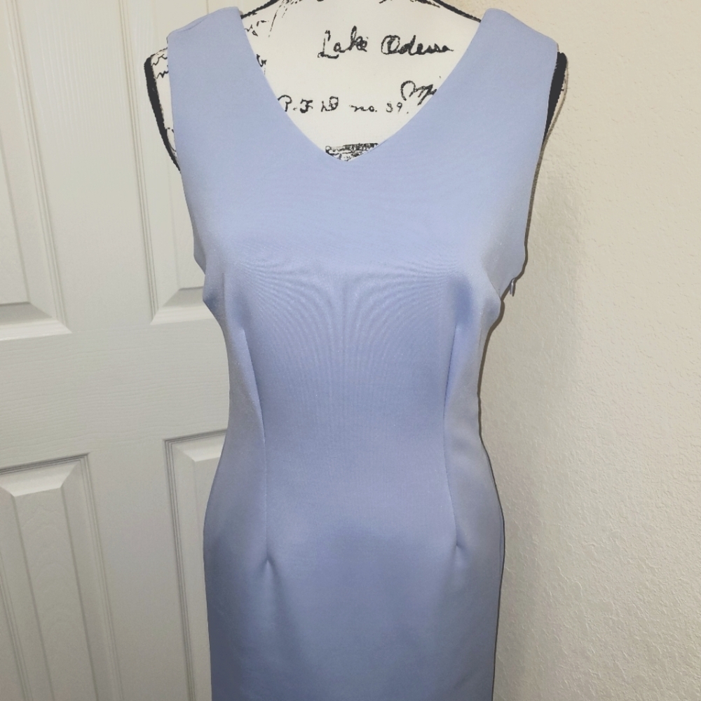 T Tahari Criss Cross Back Light Blue Dress size 4